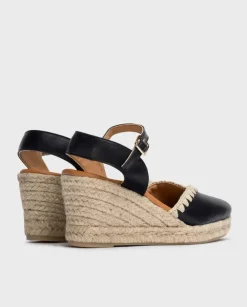 Wonders Cuñas Malibu Negro^ Alpargatas