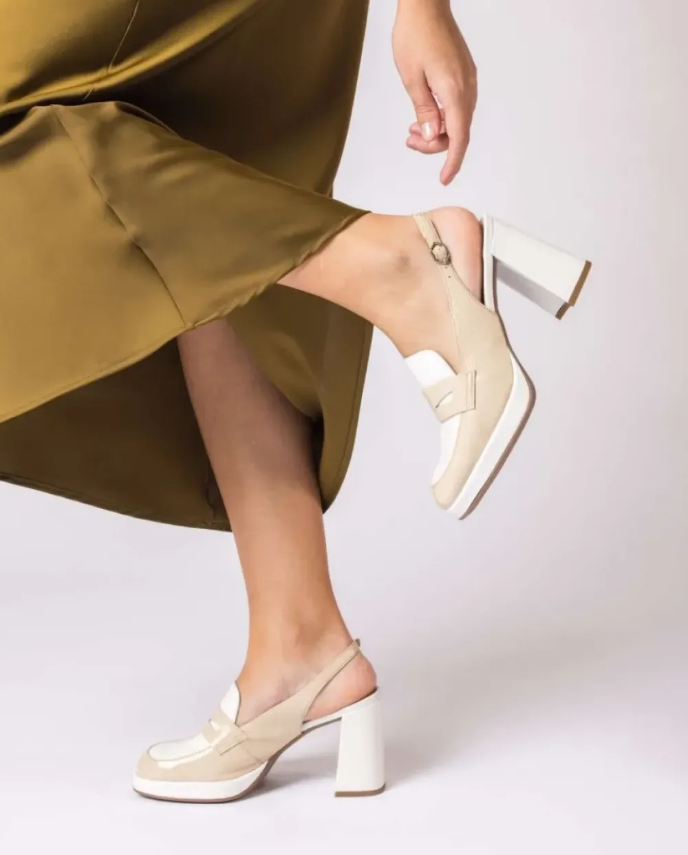 Wonders Mocasin Amelia Bicolor^ Tacones