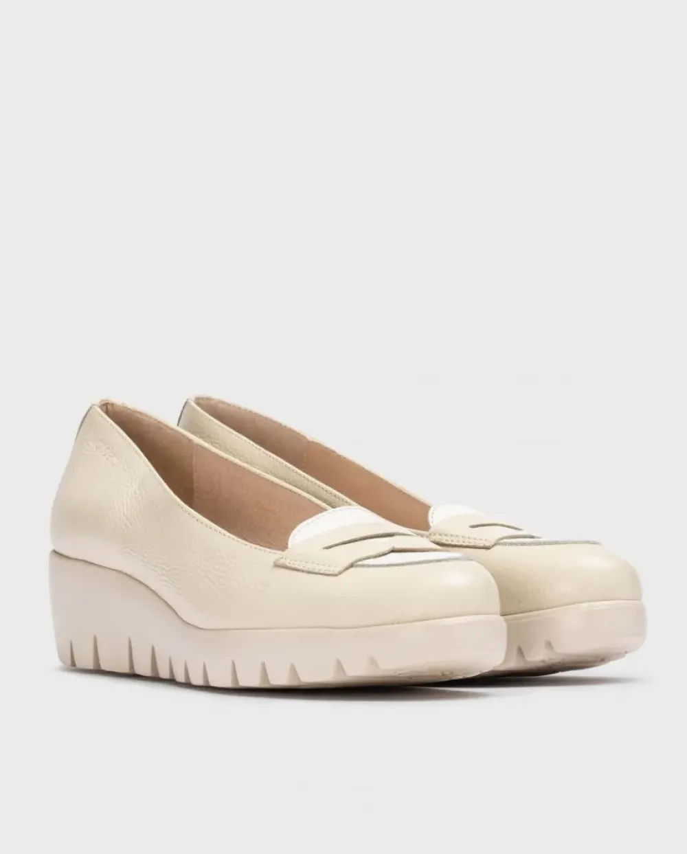 Wonders Mocasin Beige^ Cuñas