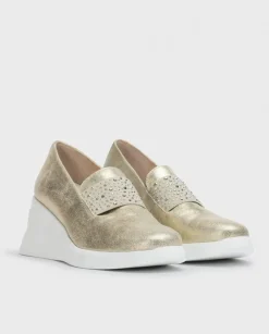 Wonders Mocasin Bone Dorado^ Cuñas