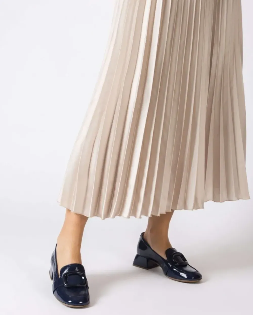 Wonders Mocasin Elein Azul Oscuro^ Tacones