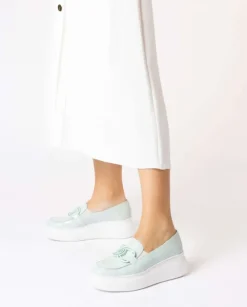 Wonders Mocasin Viena Azul^ Plataformas
