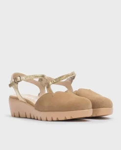 Wonders Sandalia Caravaca Marron^ Cuñas