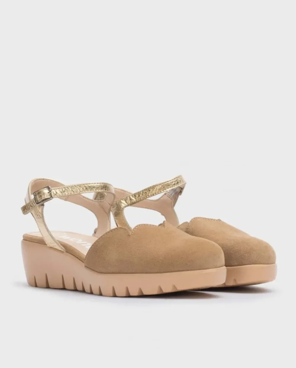 Wonders Sandalia Caravaca Marron^ Cuñas