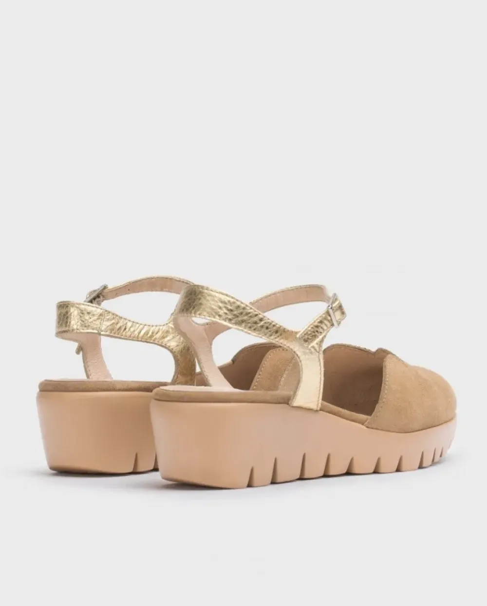 Wonders Sandalia Caravaca Marron^ Cuñas