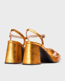 Wonders Sandalia Frida Naranja^ Tacones