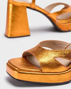 Wonders Sandalia Frida Naranja^ Tacones