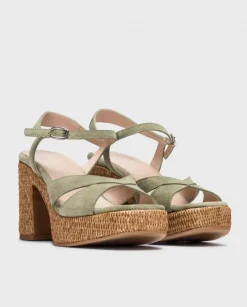 Wonders Sandalia Giorgia Verde^ Tacones