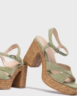 Wonders Sandalia Giorgia Verde^ Tacones