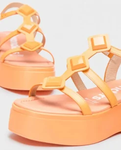 Wonders Sandalias Con Plataforma Carolina Naranja^ Sandalias