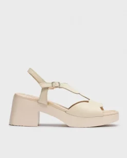 Wonders Sandalias De Tacon Dafne Crema^ Tacones