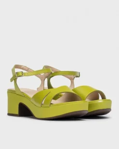 Wonders Sandalias De Tacon Grinon Verde^ Sandalias