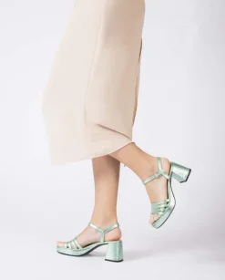 Wonders Sandalias De Tacon Zaida Azul^ Tacones