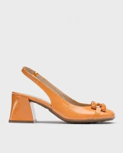 Wonders Sandalias Tacon Karla Naranja^ Tacones