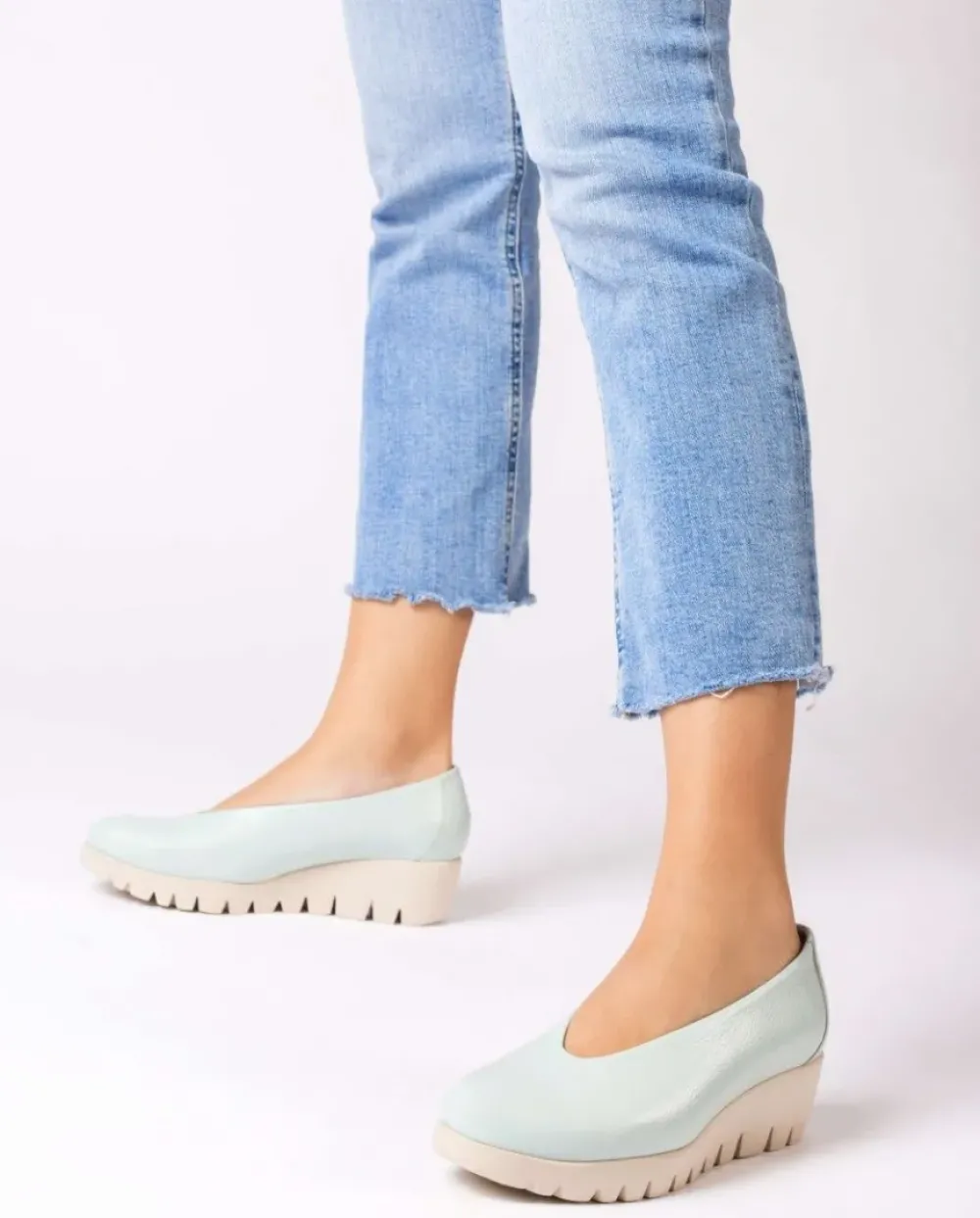 Wonders Zapato Fly Azul^ Cuñas